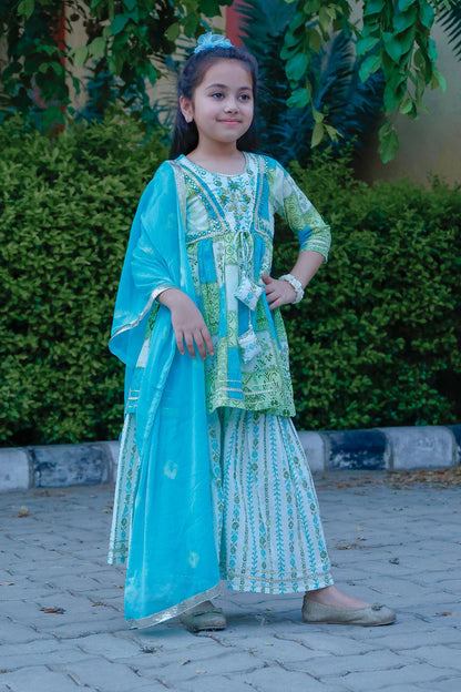 Sharara, kurta and Duptta set