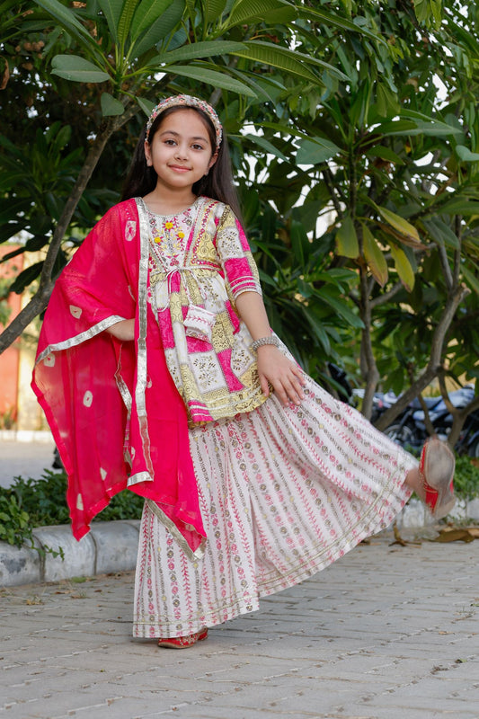 Sharara, kurta and Duptta set