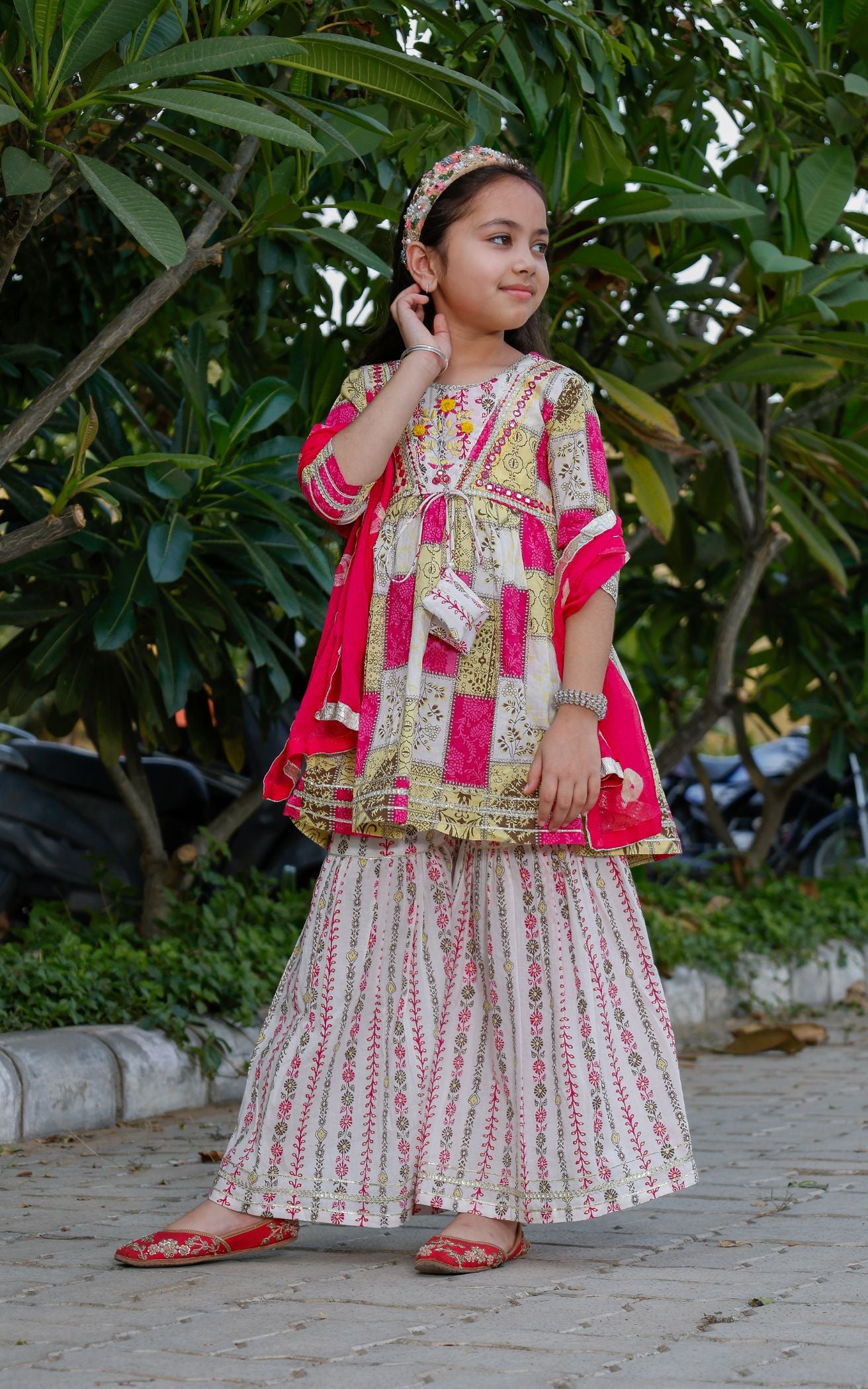 Sharara, kurta and Duptta set