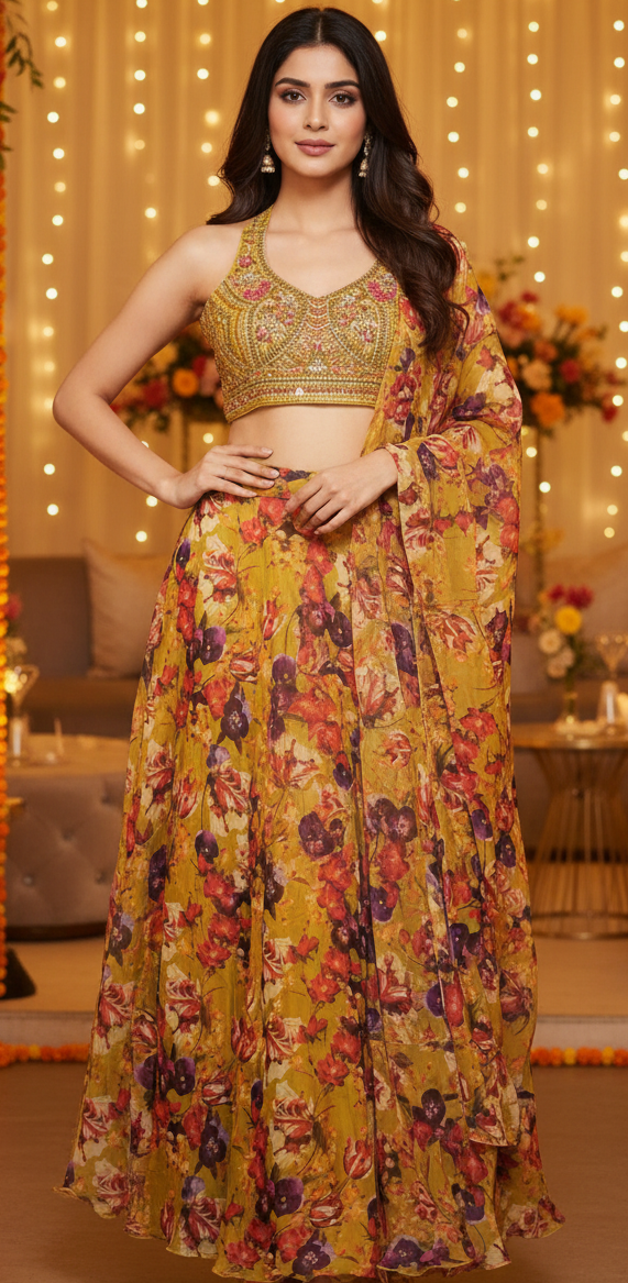 Floral Festive Lehenga Set