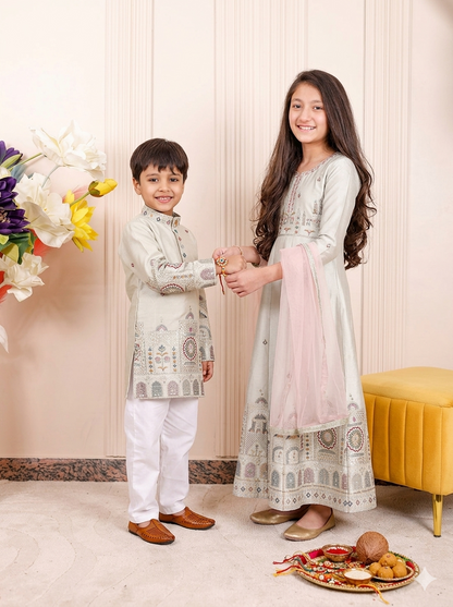 Noor Ivory Festive Brother & Sister Outfit